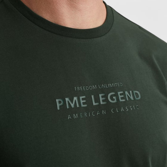 PTSS2510584-6027 PME Legend T-Shirt Cotton Elastane Jersey Darkest Spruce / Groen