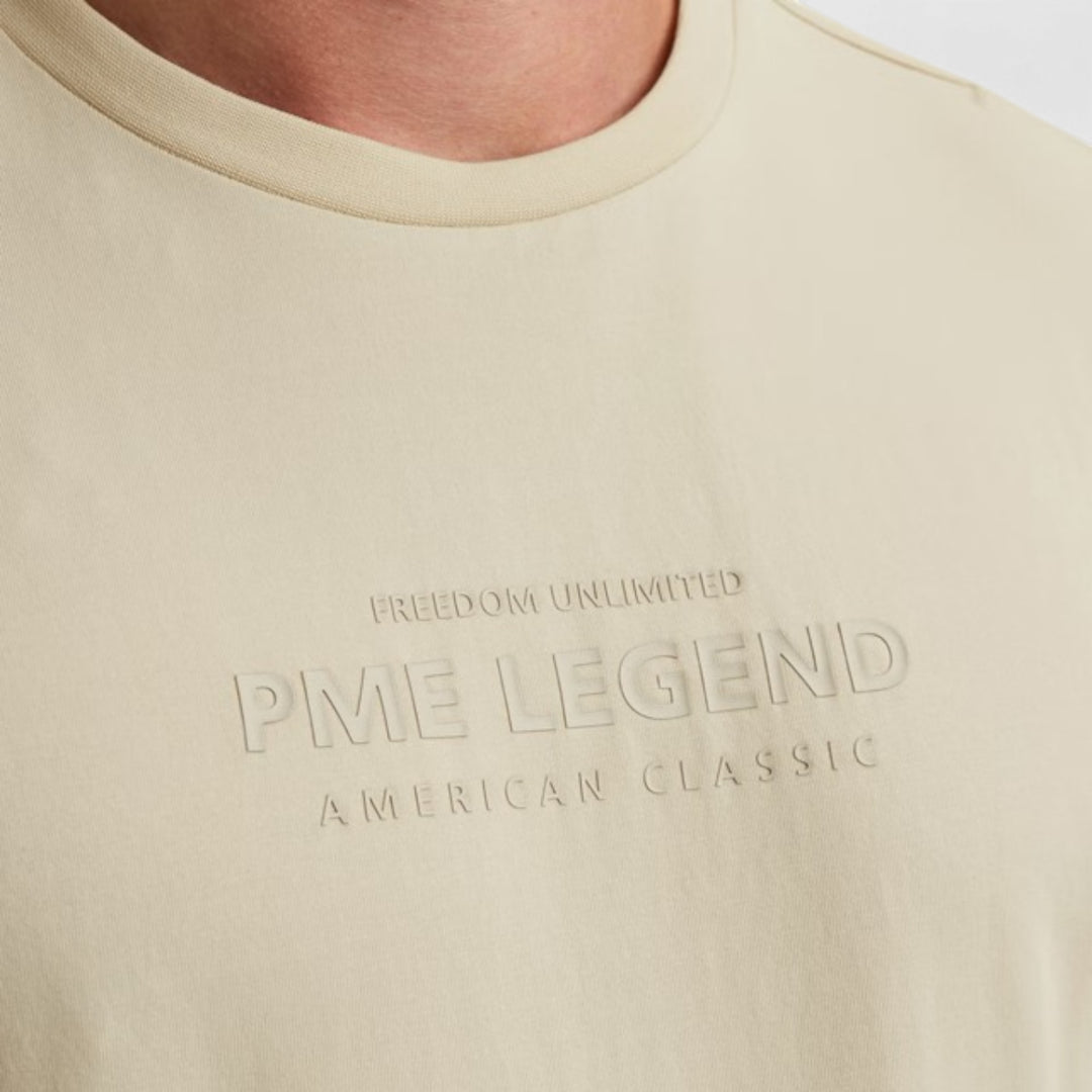 PTSS2510584-7013 PME Legend T-Shirt Cotton Elastane Jersey Bone White / Wit