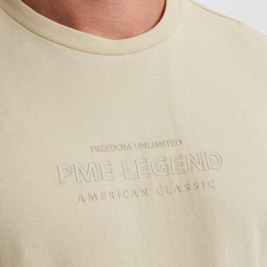 PTSS2510584-7013 PME Legend T-Shirt Cotton Elastane Jersey Bone White / Wit