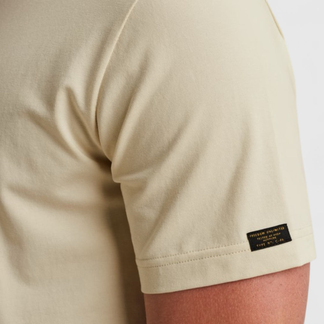 PTSS2510584-7013 PME Legend T-Shirt Cotton Elastane Jersey Bone White / Wit