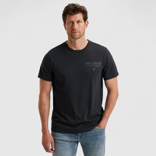 PME Legend T-Shirt Round Neck Melange Jersey