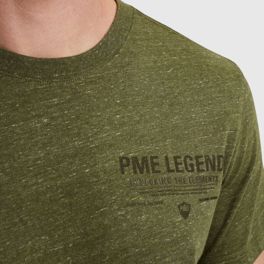 PTSS2511532-6213 PME Legend T-Shirt Round Neck Melange Jersey Four Leaf Clover