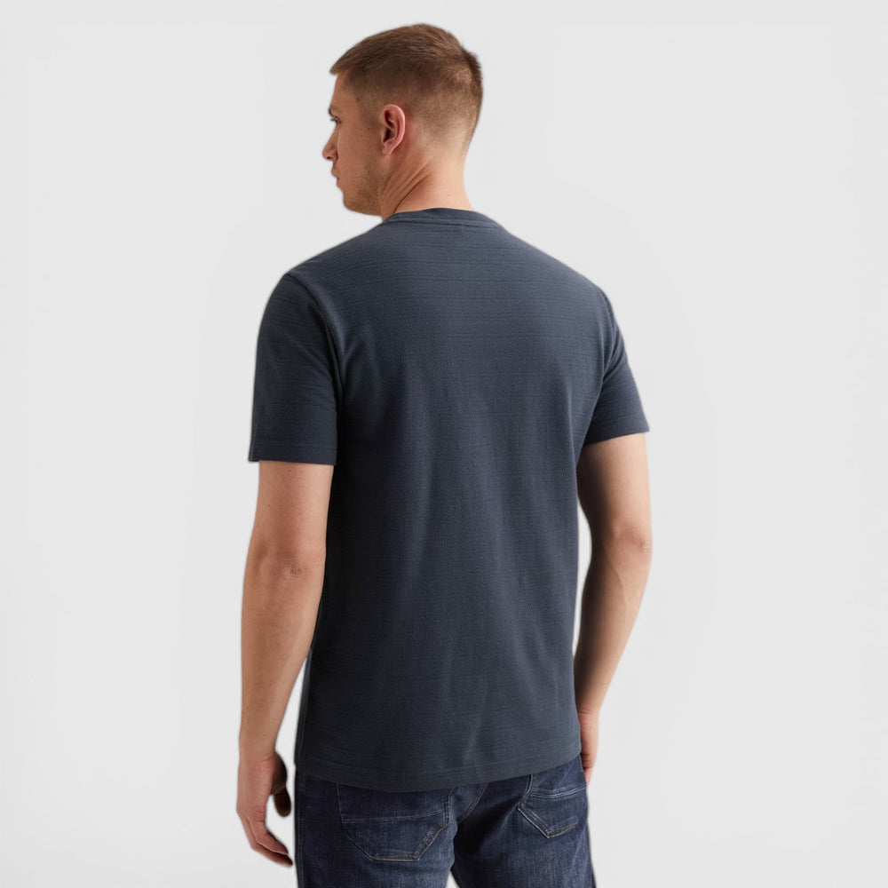 PME Legend T-Shirt Met Jacquard Geweven Streeppatroon