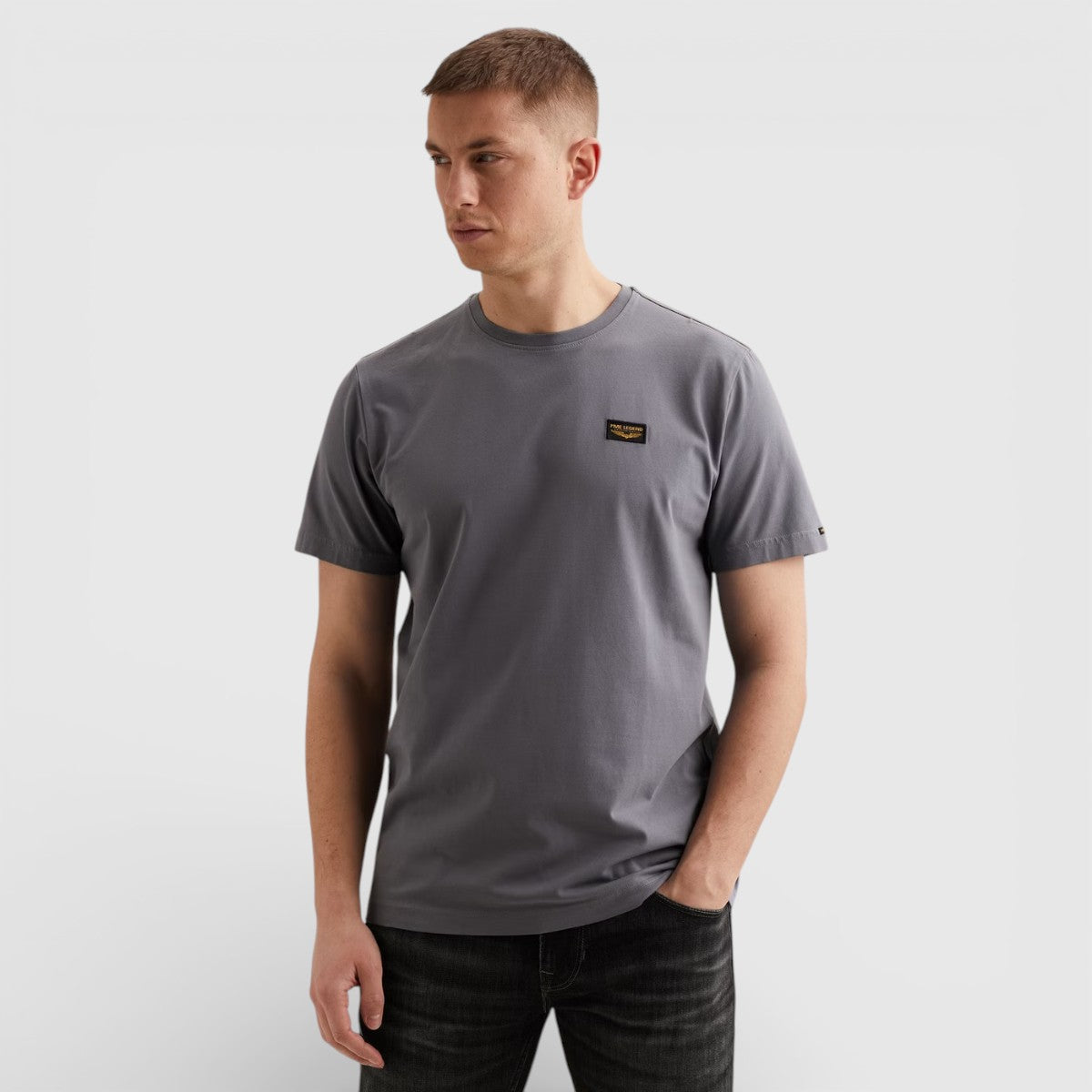 PTSS2602599-5106 PME Legend Short Sleeve Round Neck Guyver T-Shirt Folkstone Grey / Grijs