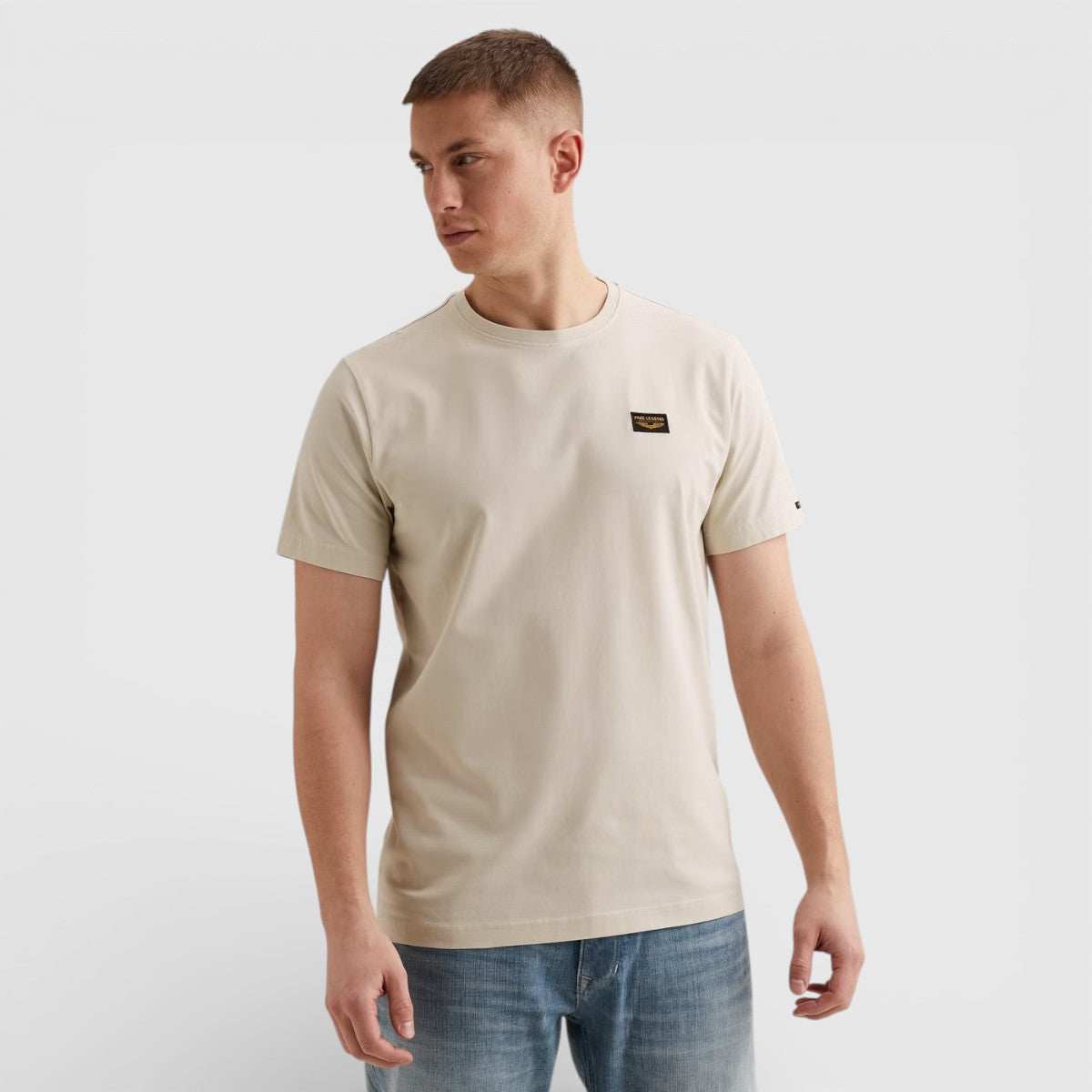 PTSS2602599-7013 PME Legend Short Sleeve Round Neck Guyver T-Shirt Bone White / Beige