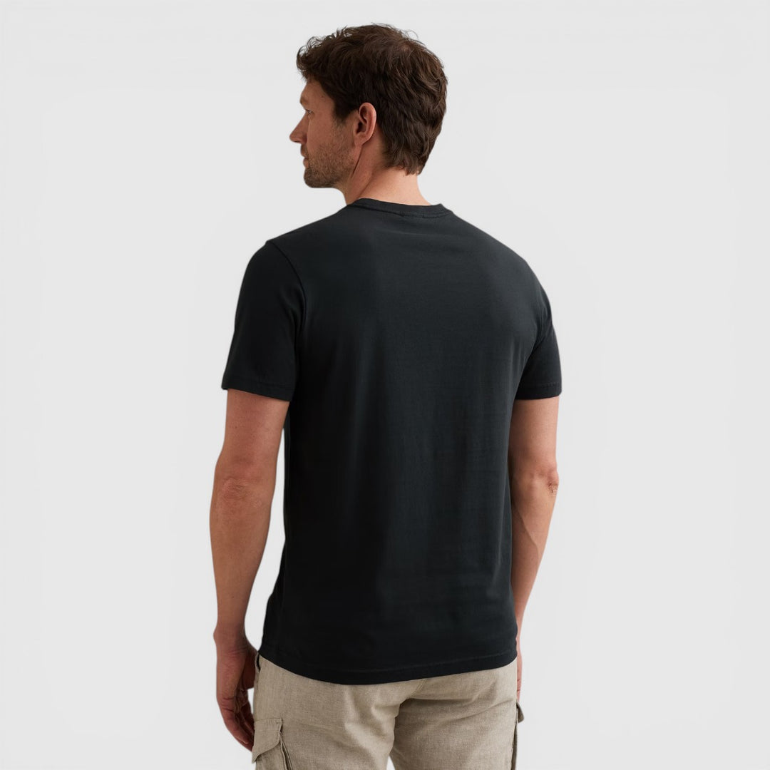 PTSS2604596-5282 PME Legend T-shirt met Grote Artwork Print Carbon / Donkerblauw