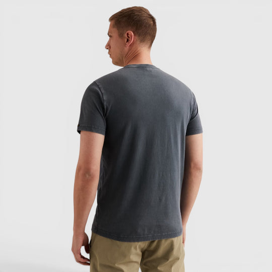 PTSS2606562-5332 PME Legend T-Shirt In Een Katoenblend Met Garment-Dye Wassing Sargasso Sea / Blauw