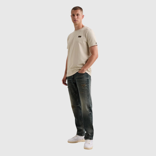 PTSS2608599-7013 PME Legend Short Sleeve Round Neck Guyver T-Shirt Bone White / Beige