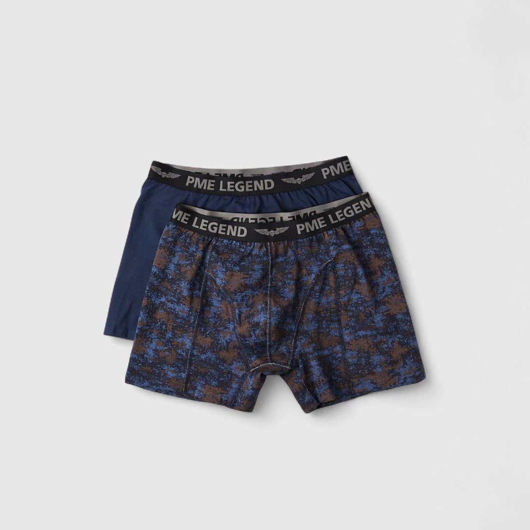 PUW2410950-5426 PME Legend Boxershorts Color Cotton Elastan 2-Pack Naval Academy / Donkerblauw