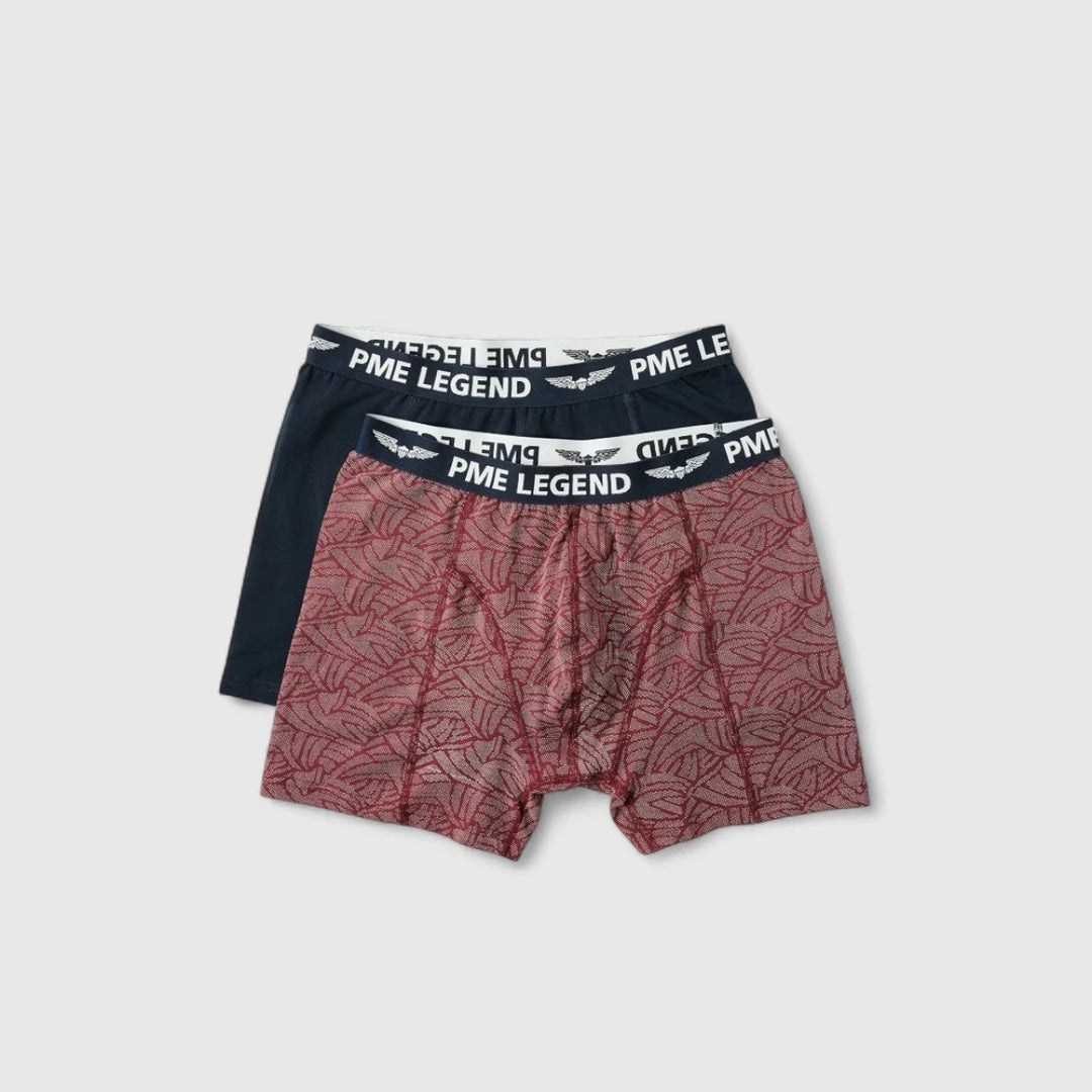 PUW2502930-4021 PME Legend Boxershorts Color Cotton Elastan 2-Pack Dry Rose / Rood