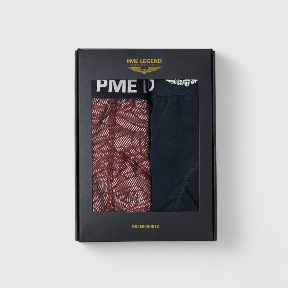 PUW2502930-4021 PME Legend Boxershorts Color Cotton Elastan 2-Pack Dry Rose / Rood