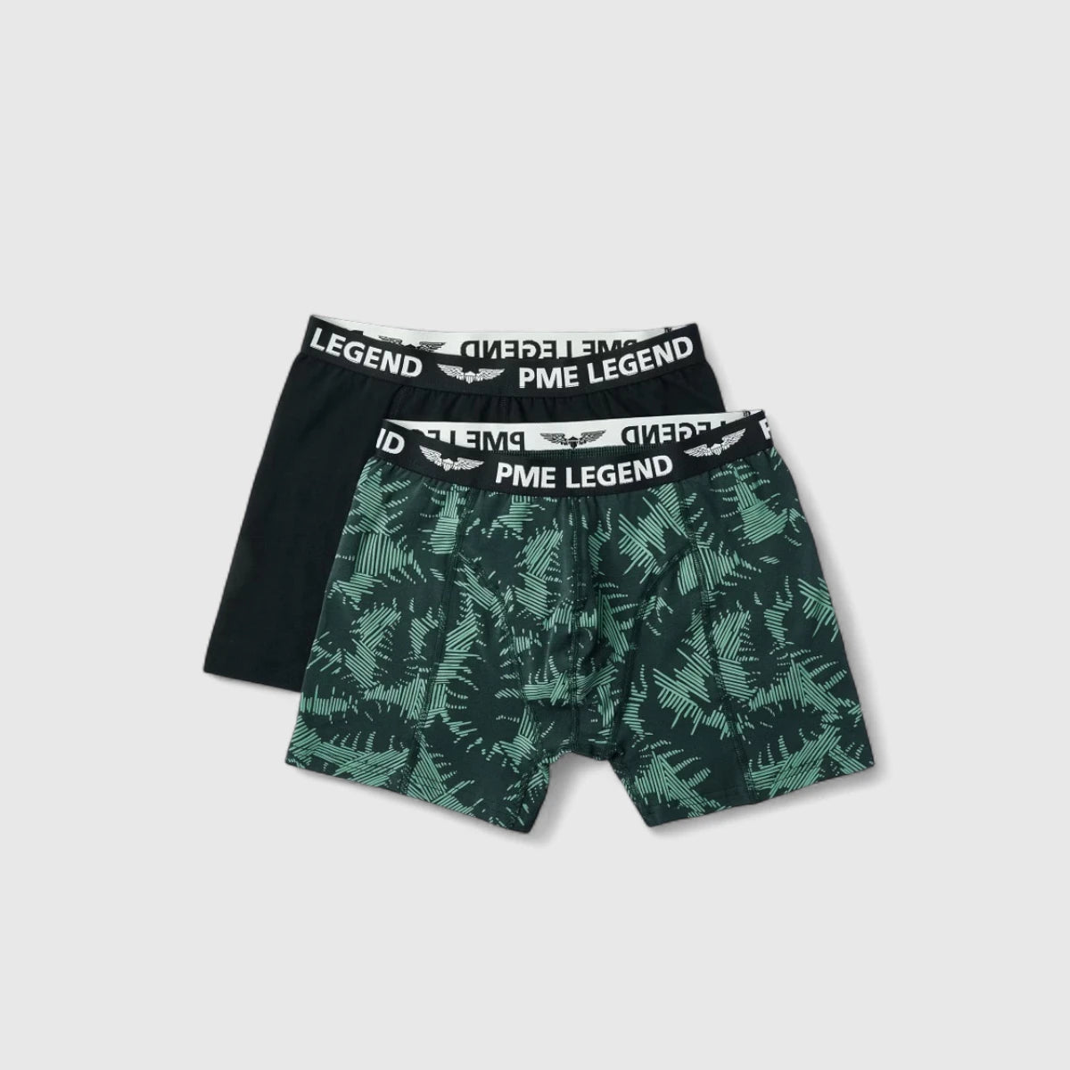 PUW2502930-6147 PME Legend Boxershorts Color Cotton Elastan 2-Pack Green Gable / Groen