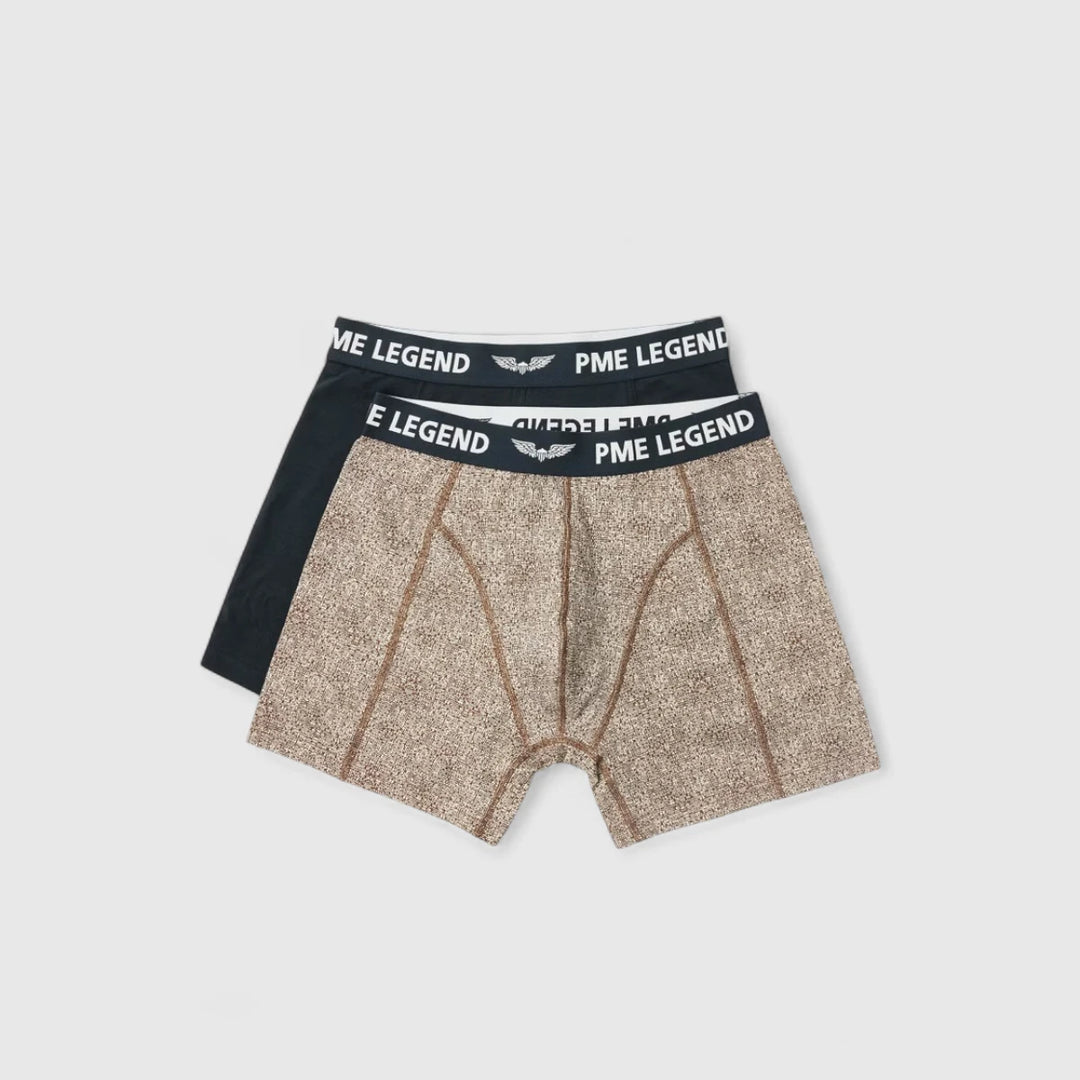 PUW2508951-8203 PME Legend Boxershorts Color Cotton Elastan 2-Pack Marron