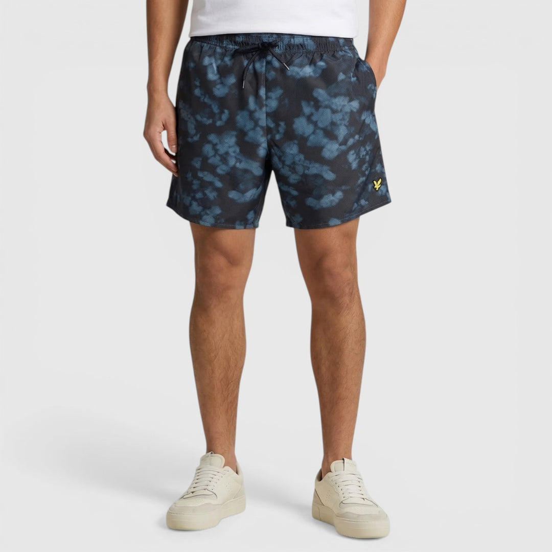 SH2204V-Z271 Lyle & Scott Digital Floral Print Swim Short Dark Navy
