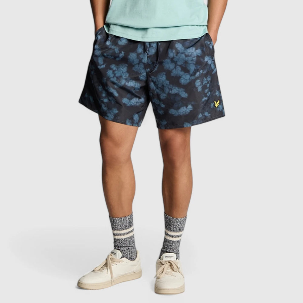 SH2204V-Z271 Lyle & Scott Digital Floral Print Swim Short Dark Navy