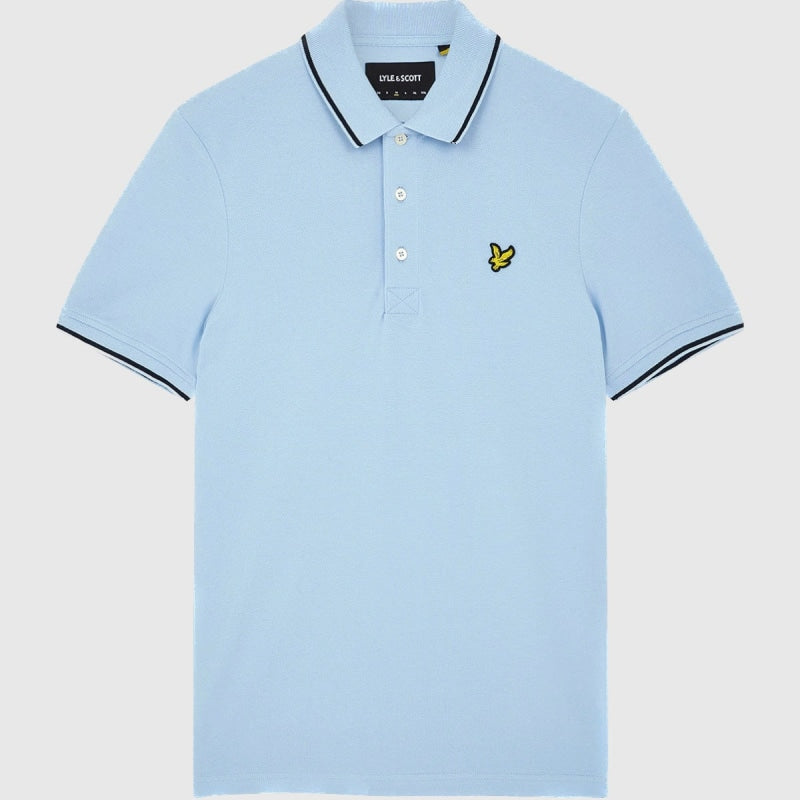 sp1524vog w535 tipped polo shirt lyle & scott polo blue crop2