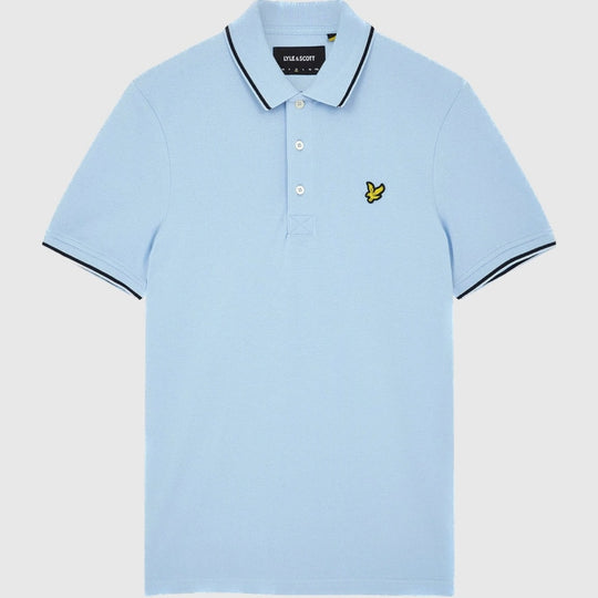 sp1524vog w535 tipped polo shirt lyle & scott polo blue crop2