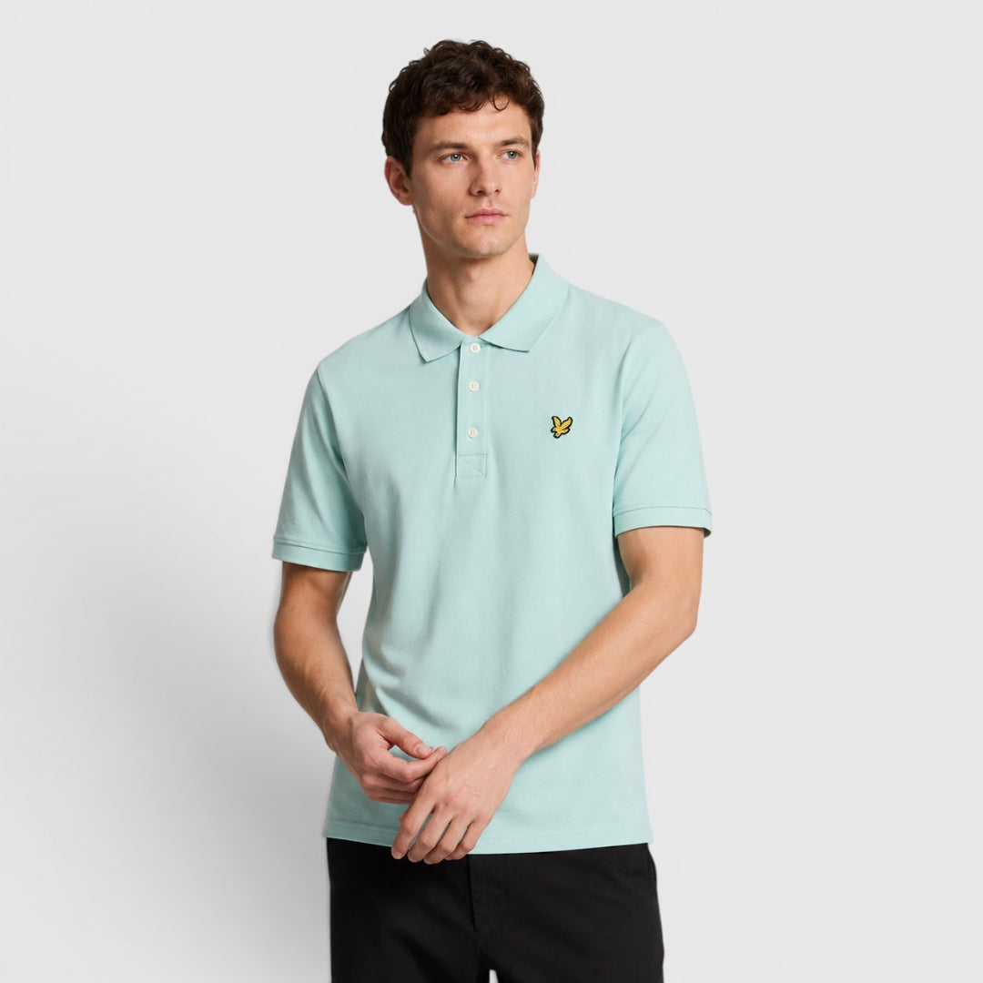 SP400VOG-X580 Lyle & Scott Plain Polo Shirt Short Sleeve Future Blue