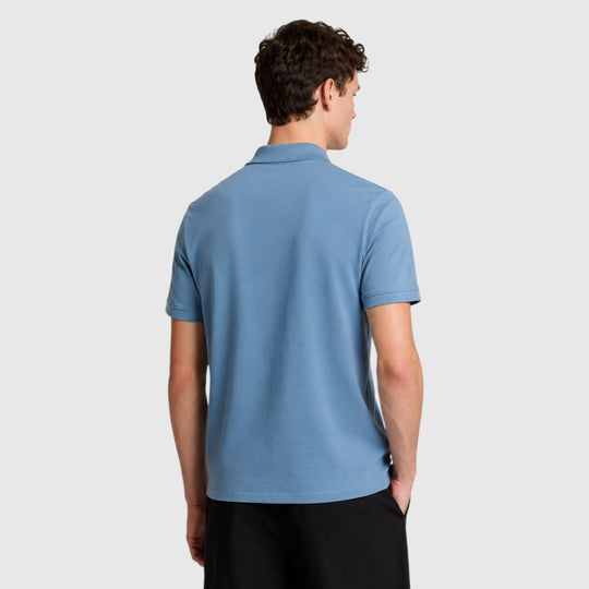 SP400VOG-X861 Lyle & Scott Plain Polo Shirt Short Sleeve Ocean Sky