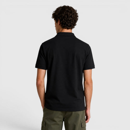 SP400VOG-Z865 Lyle & Scott Plain Polo Shirt Short Sleeve Jet Black
