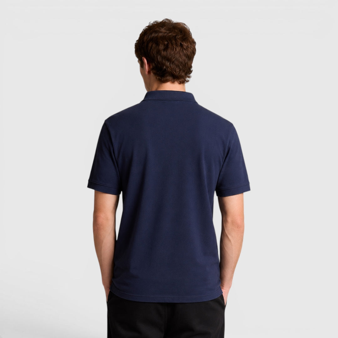 sp400vog z99 plain polo shirt short sleeve lyle & scott polo navy