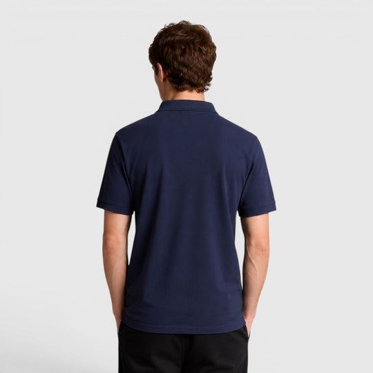 sp400vog z99 plain polo shirt short sleeve lyle & scott polo navy