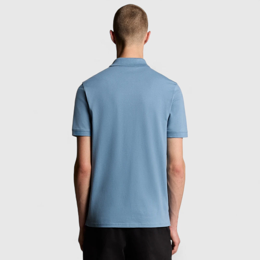SP400VOG-X861 Lyle & Scott Plain Polo Shirt Short Sleeve Ocean Sky