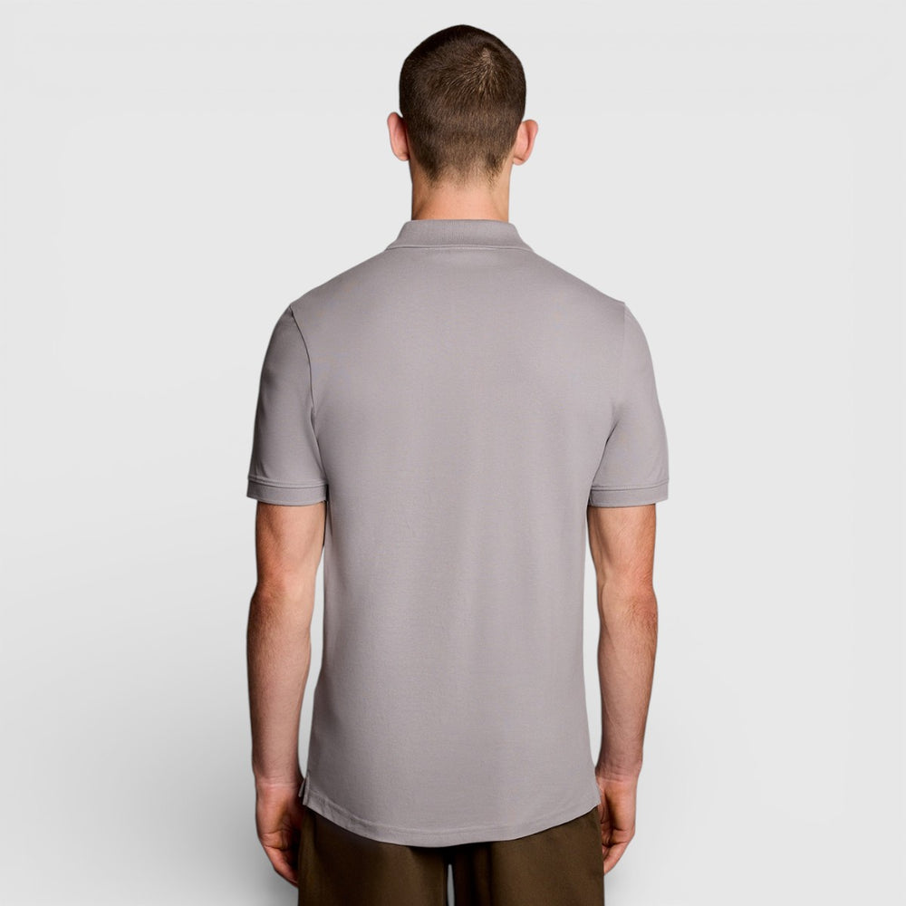 SP400VOG-Y043 Lyle & Scott Plain Polo Shirt Short Sleeve Gull Grey / Grijs