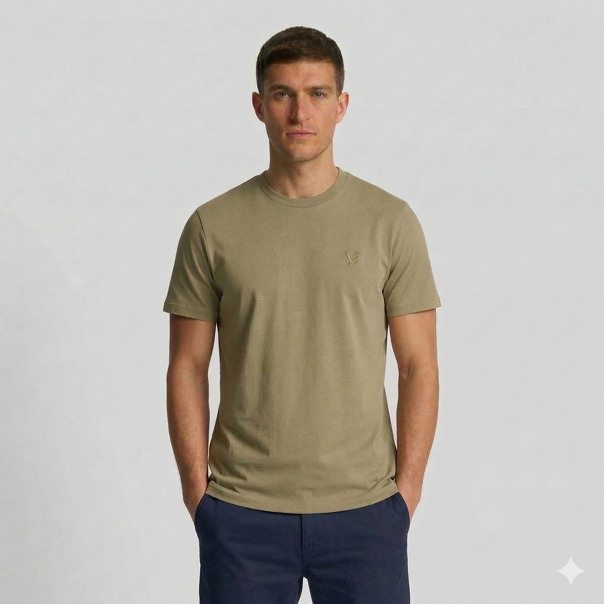 TS2255TONT-X309 Lyle & Scott T-Shirt Tonal Eagle Superfine Sage Uniform / Bruin
