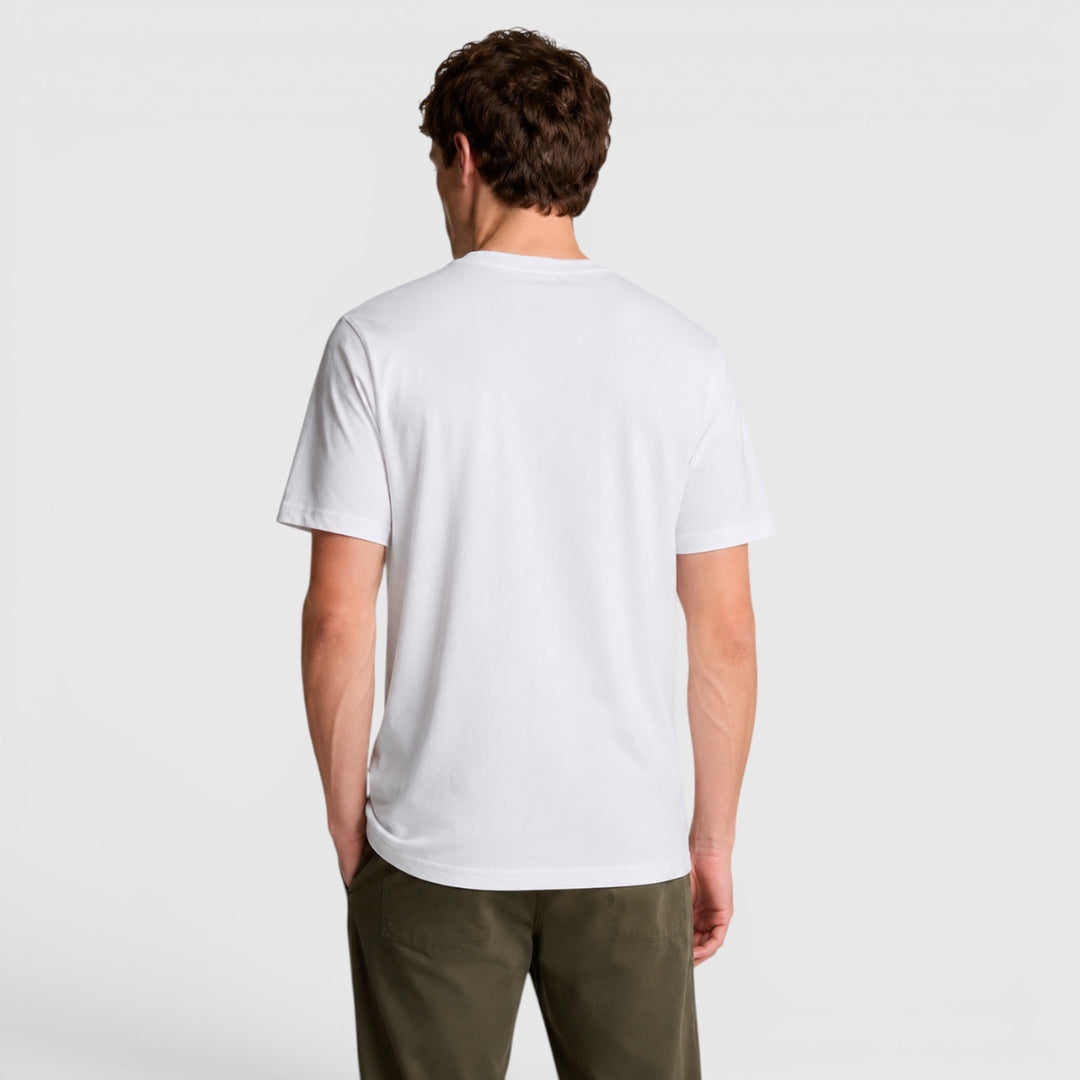 ts400vog 626 plain t-shirt short sleeve lyle & scott polo white body