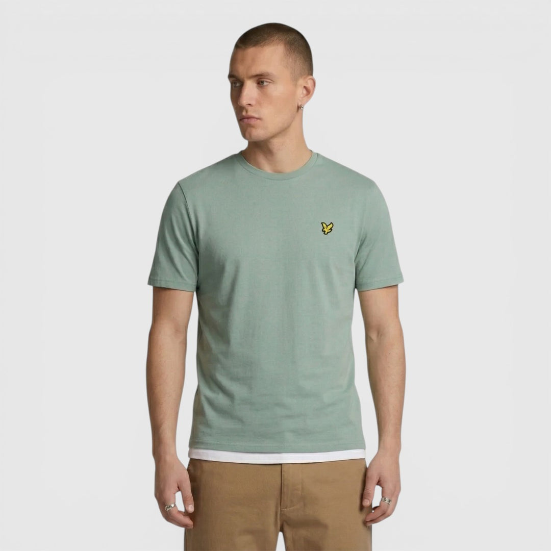 TS400VOG-X882 Lyle & Scott Plain T-Shirt Short Sleeve Cold Mint / Groen