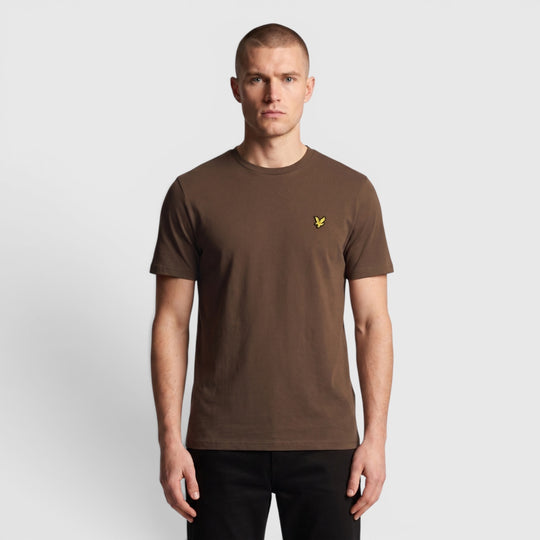 TS400VOG-Y045 Lyle & Scott Plain T-Shirt Short Sleeve Bottle Brown / Bruin