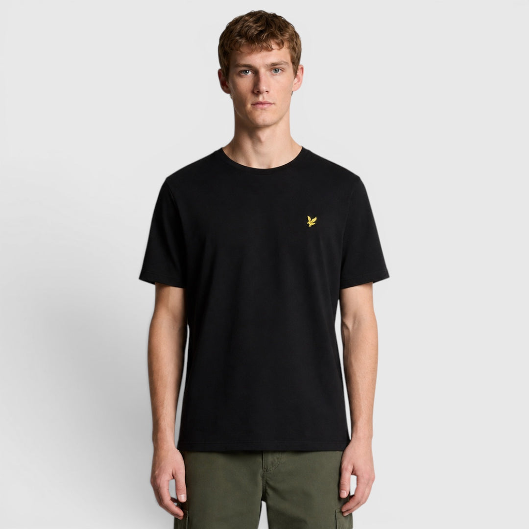 ts400vog z865 plain t-shirt short sleeve lyle & scott polo jet black