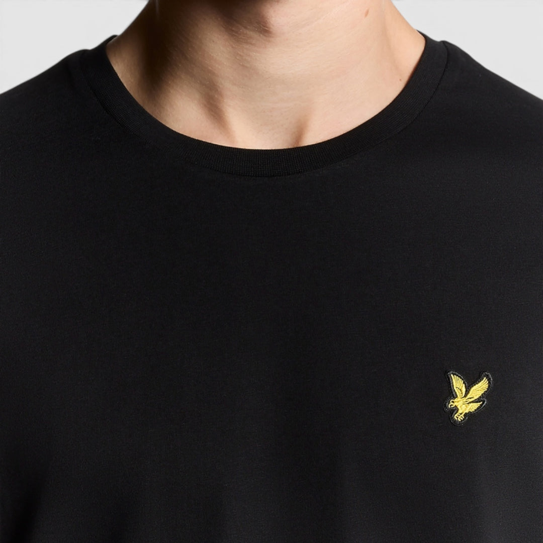 ts400vog z865 plain t-shirt short sleeve lyle & scott polo jet black