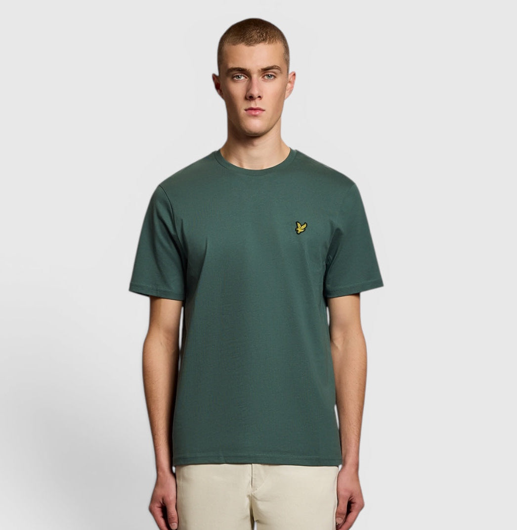 TS400VOGT-W130 Lyle & Scott Plain T-Shirt Short Sleeve Everglade / Groen
