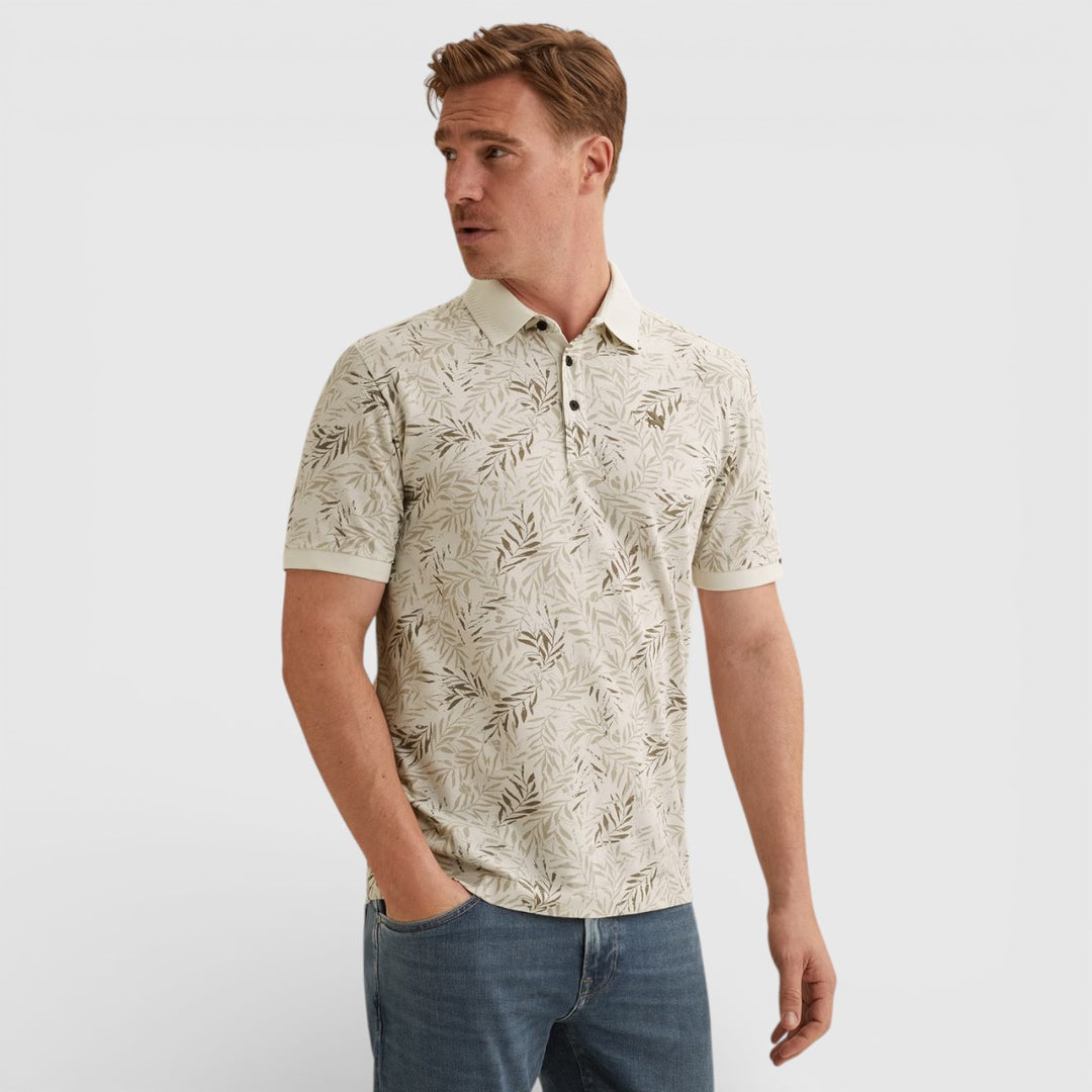 VPSS2602812-7004 Vanguard Polo Stretch Pique Blend Cloud Dancer / Ecru