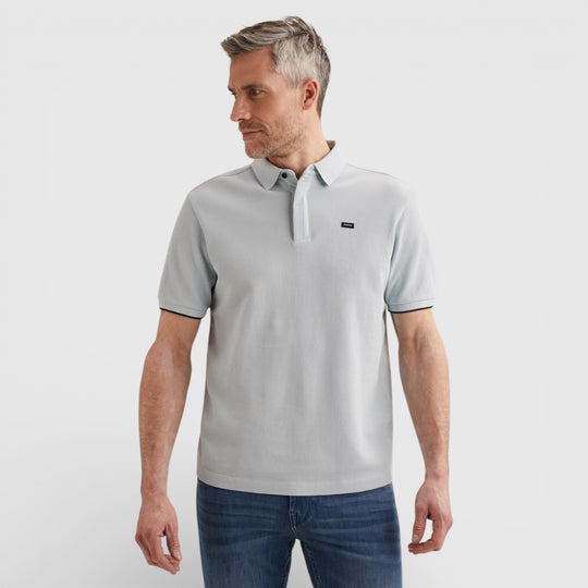 VPSS2603822-4295 Vanguard Polo Four Tuck Pique Skyway / Lichtblauw