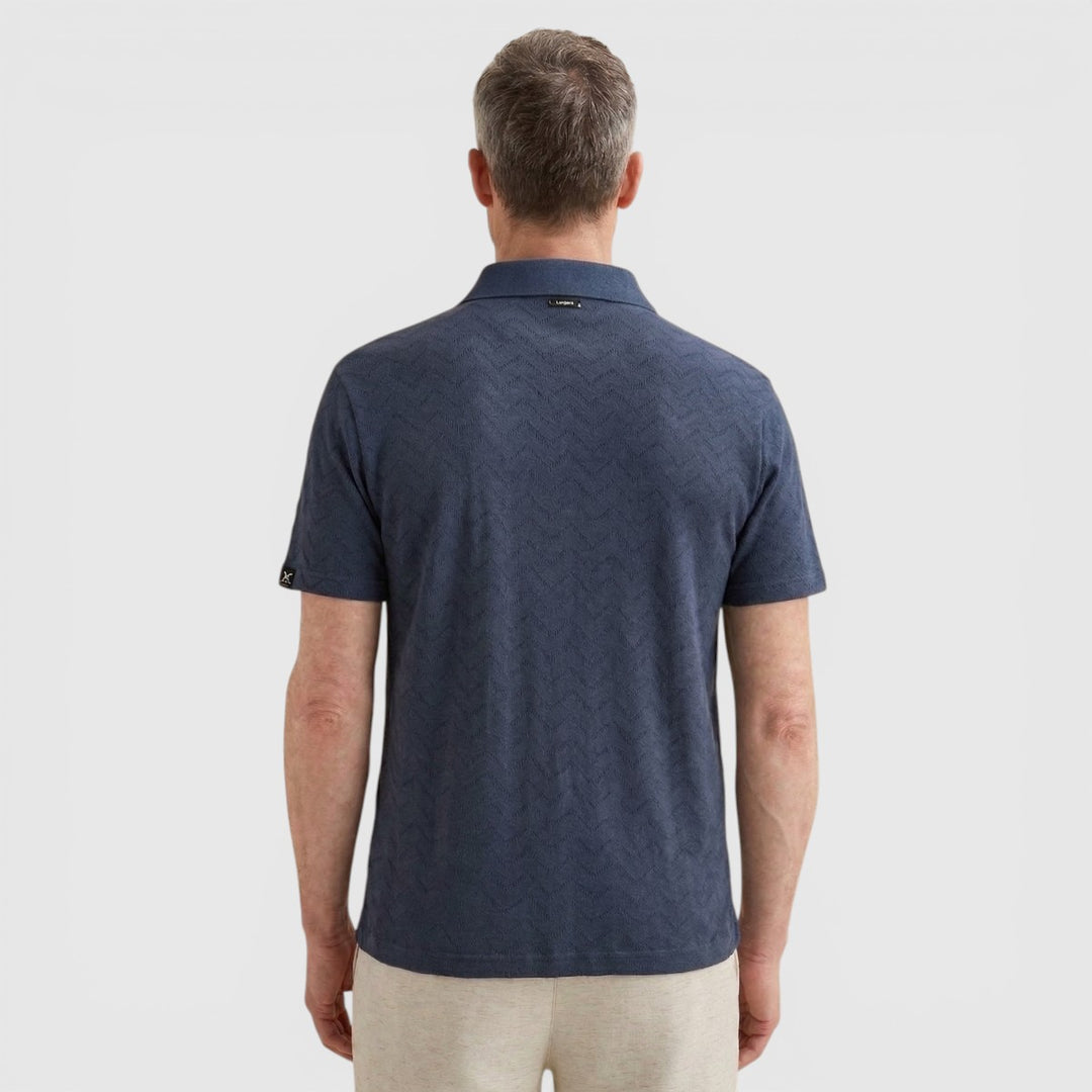 VPSS2604858-5108 Vanguard Polo Jacquard Jersey Blend Midnight Navy / Blauw