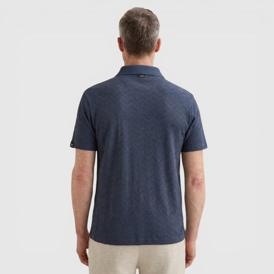 VPSS2604858-5108 Vanguard Polo Jacquard Jersey Blend Midnight Navy / Blauw