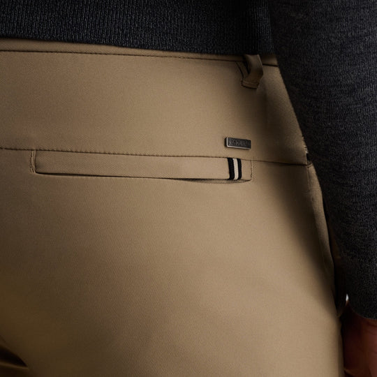 Vanguard V12 slim fit chino in Greige Grijsbeige, pasvorm en zakken, VTR2608600-7147