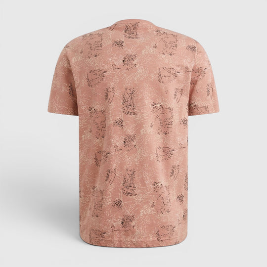 PTSS2604588-3031 PME Legend T-shirt Van Slub Jersey Allover Print  Rose Dawn / Roze