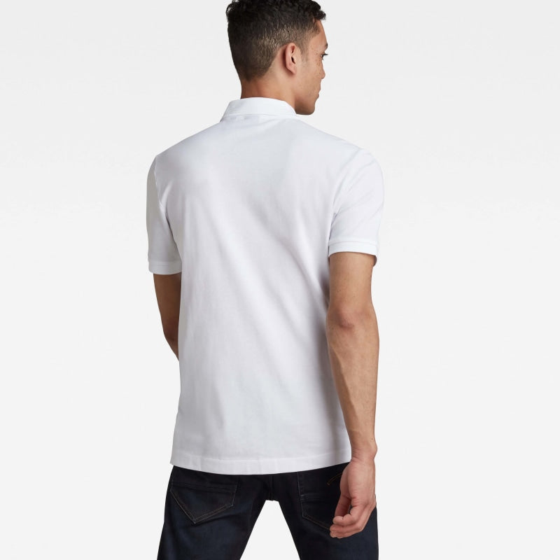 d11595-5864-110 dunda slim polo g-star polo white back
